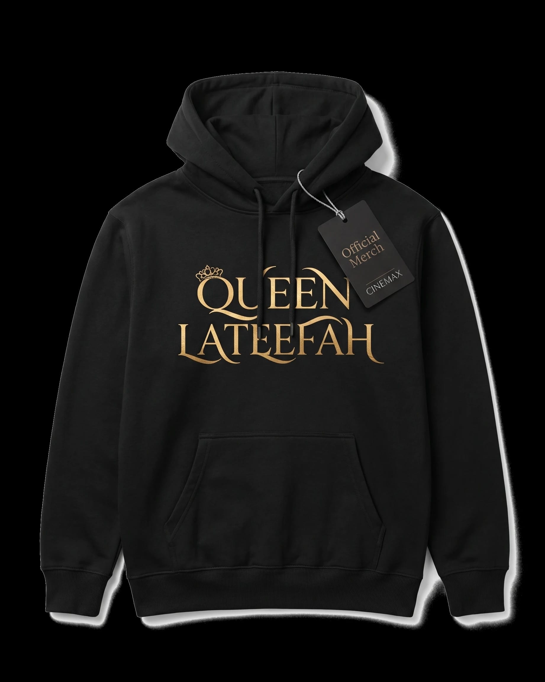 Queen Lateefah Hoodie — Black / Gold