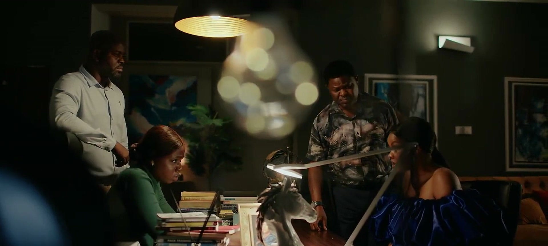 A tense office conversation from The Party